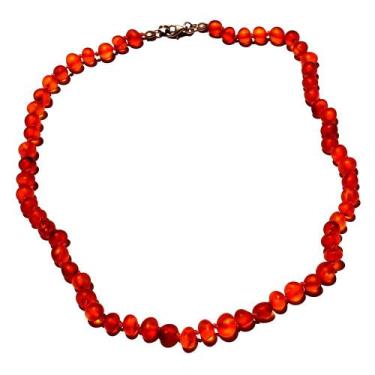 Imagem de Colar de Âmbar Báltico Mel Escuro Não Polido para Jovem - Âmbar Origin