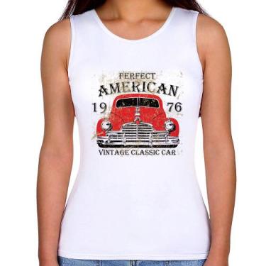 Imagem de Regata Feminina Vintage Classic Car - Foca na Moda, Branco, GG