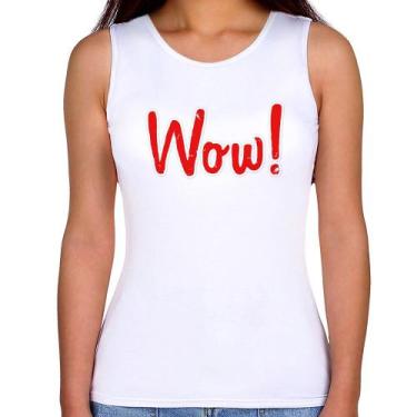 Imagem de Regata Feminina Wow! - Foca na Moda, Branco, GG