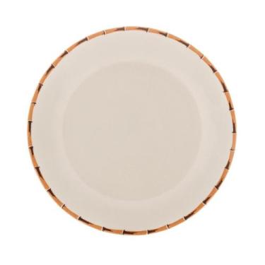 Imagem de PRATO P/SOBREMESA DE PORCELANA BAMBU 18cm - GNJ HOME DECOR