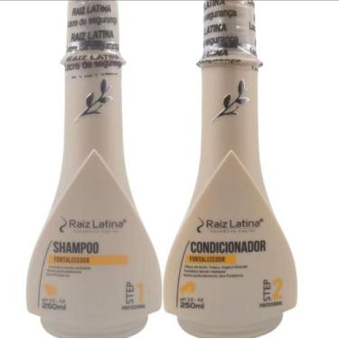Imagem de Kit fortalecedor Raiz Latina shampoo e condicionador, 1kg