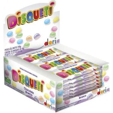 Imagem de Display c/ 18 Disqueti Chocolate Branco 40g  - Dori