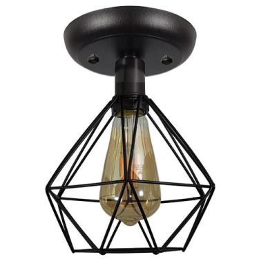 Imagem de Plafon Aramado Diamante Pequeno cor preto todos ambientes - CM GLASS -