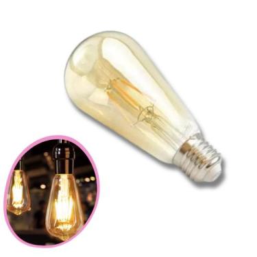 Imagem de Lâmpada Decorativa Bulbo Filamento Carbono 4w 2400k Gold - 180 Graus -