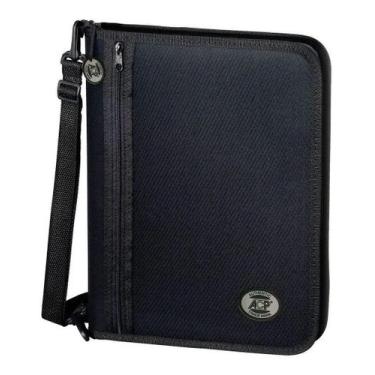 Imagem de Fichario Escolar Universitario Preto Nylon C/ Ziper Alça Acp