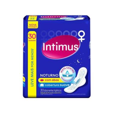 Imagem de Absorvente Noturno Intimus com Abas Grande - 30 Unidades, 1 Pacote com