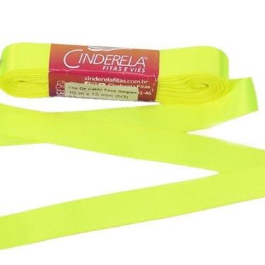 Imagem de Fita de Cetim Nº 03 15mm com 10 Metros - Cinderela, 90 - AMARELO FLOUR