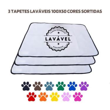 Imagem de Kit com 3 Tapetes Adestradores Inteligente de Alta Absorção 100x70 Sor