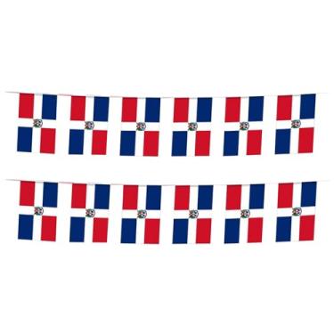 Imagem de Bandeiras Dominicana República Dominicana Pequena Bandeira de Corda Mini Bandeiras Nacionais do Mundo Country Bandeiras Bandeiras para Festa Eventos Sala de Aula Jardim Olímpicos Festival Grande Abertura Bar Clubes Esportivos Celebração (Dominica)