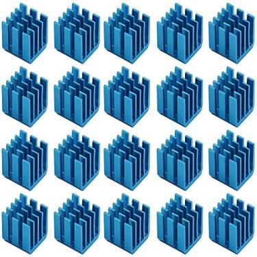 Imagem de Easycargo Kit de dissipador de calor para impressora 3D 30 peças + fita adesiva térmica 3M 8810, dissipador de calor de alumínio anodizado para impressora 3D Cooler para resfriamento TMC2130 TMC2100