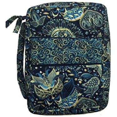 Imagem de DIWI Capa bíblica extra grande capa da Bíblia 11,25 x 8,25 x 2,75 polegadas acolchoada 100% algodão capa de livro serve para NKJV Super Giant Print Reference Biblip Closer Slip Pocket, Royal Blue, 11.25 X 8.25 X 2.75 Inches