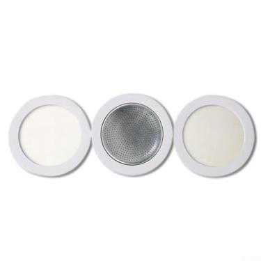 Imagem de Conjunto de funil de substituição de filtro de silicone inoxidável para cafeteira Moka (2 xícaras)
