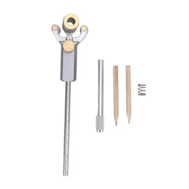 Imagem de Régua de Escrita de Dupla Utilização para Marcenaria, Liga de Alumínio e Aço Inoxidável, Ferramenta de Desenho de Linha Paralela de Faixa de 0-120 Mm - Uso Versátil, para Tarefas