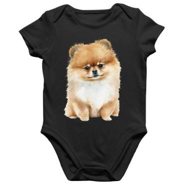 Imagem de Body Bebê Algodão Cachorro Spitz Alemão Lulu da pomerânia - Foca na Mo