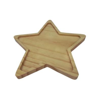 Imagem de Petisqueira Estrela De Natal Frios Aperitivos Mesa Posta Madeira Pinus