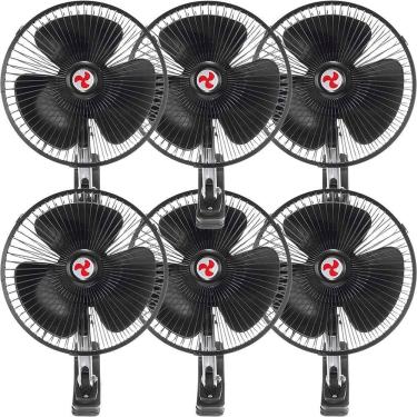 Imagem de Kit 6 Mini Ventilador Veicular Carro Caminhão ônibus De 20cm