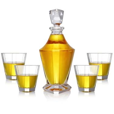 Imagem de Nutrichef Decantador de uísque – Decantador de vidro clássico com fundo pesado, Cadeau Homme, melhores presentes para o marido, fácil de limpar, sem BPA, 850 ml