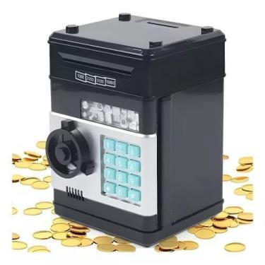 Imagem de Brinquedo Cofre Digital Senha Eletrônico Automático Moedas Notas Segre