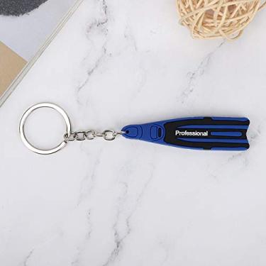 Imagem de PVC Theme Theme Keychain Ring Ring Ring Fofo Flipper Shape Chain para Uso Diário Uso Azul Cinza Rosa (Azul)
