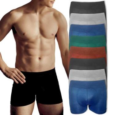 Imagem de Kit 8 Cueca Boxer Respirável Masculina Microfibra Adulto - Rupee, G/GG