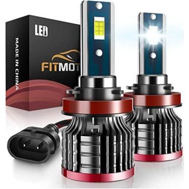 Imagem de Lâmpadas LED H11/H8/H9 FITMOTORS - 80W 16000 Lumens 6500K - Pacote com
