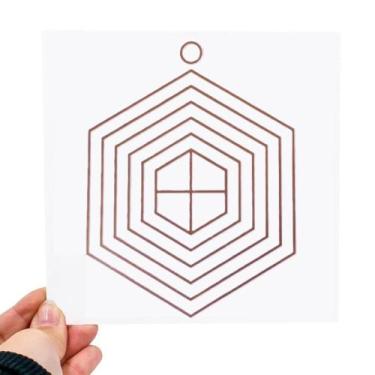 Imagem de Placa Grafico Escudo Protetor PVC 15x15cm - Radionica Radiestesia - Dh