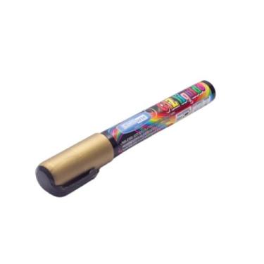 Imagem de Giz Líquido Dourado Ponta Reversível 5mm Com 8g - Cortiarte