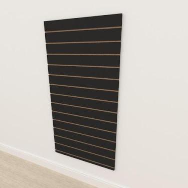 Imagem de Painel canaletado 18mm Preto Texturizado altura 180 cm comp 90 cm - E-