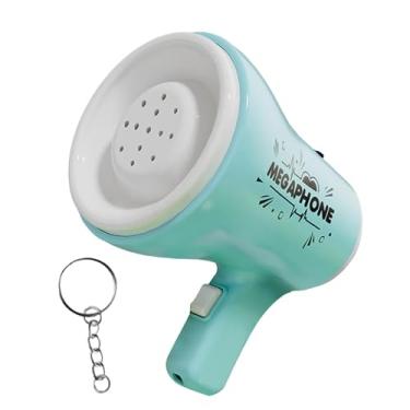 Imagem de Dynwave O orador megafone portátil megafone bullhorn festa favorece o alto -falante alto amplificador de mão para treinadores de líderes de torcida de broca, Azul