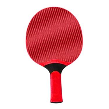 Imagem de simhoa Tenis de tênis de mesa Pingpong Paddle Paddle leve Tênis Silicone Tenne, Vermelho