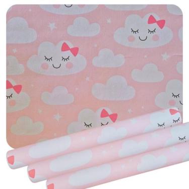 Imagem de Papel De Parede 5m Adesivo Quarto Decorativo Menina Bebê Criança Decor