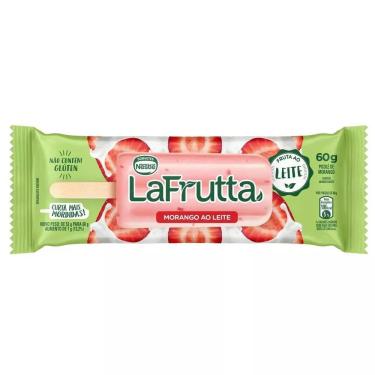 Imagem de Picolé Morango ao Leite Nestlé La Frutta 60g Sem Glúten