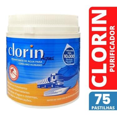 Imagem de 75 Pastilhas Purificadora de Água Potável 10000 litros Clorin com nf