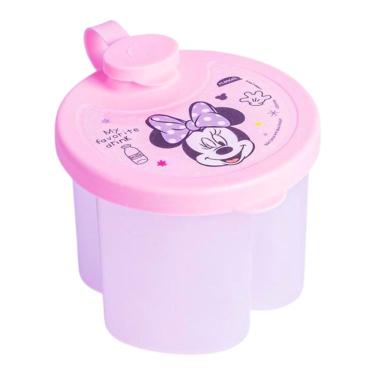 Imagem de Dosador Porta Leite Em Pó Disney c/ 3 Compartimentos Minnie