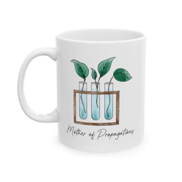 Imagem de Caneca Mother of Propagations | Presente engraçado de mãe de planta para mulheres | Xícara de café de cerâmica de 325 ml para amantes de plantas de casa | Ideia única de presente de dia das mães ou