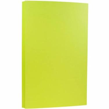 Imagem de LUXPaper Cartolina de 21,6 cm x 35,5 cm | Tamanho Ofício | Verde Wasabi | Capa de 45 kg | Quantidade de 50