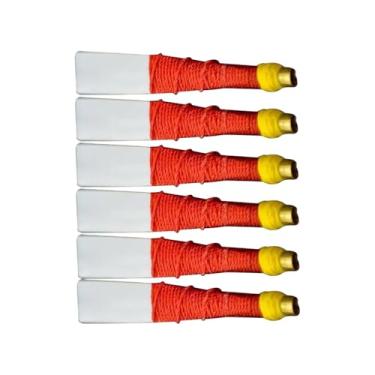 Imagem de Palhetas de plástico sintético Practice Chanter Pacote com 6 para gaitas de foles escocesas Highland - Vermelho, durável e fácil de usar