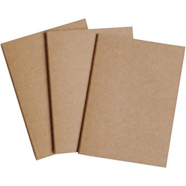 Imagem de Wanderings A6 - Inserções de caderno de viagem em branco - 10,5 x 15 cm - Inserções de diário para diário de viagem A6 - Conjunto de 3 refis para diários de viagem de couro, memorandos para escrever