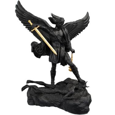 Imagem de Estátua do Arcanjo Miguel Anjo Vencedor do Mal - Versão 2 (Cor Aurum Noctis)