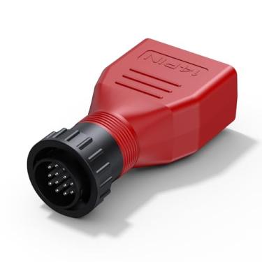 Imagem de iCarsoft Adaptador de cabo de diagnóstico OBDII de 14 pinos para velocista - conector de 14 pinos para 16 pinos, cabo OBD2 macho para fêmea, 43 cm