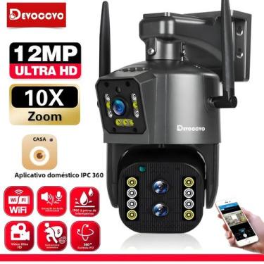 Imagem de Câmera IP WiFi 4K Outdoor com Lente Dupla, Zoom 10x, Áudio 2 Vias e Ra