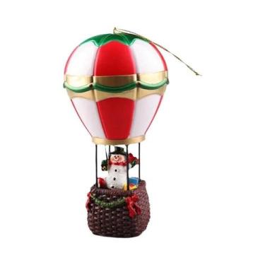 Imagem de Luminária de Mesa LED de Natal - Papai Noel e Boneco de Neve em Resina