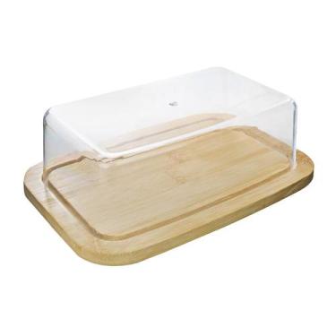 Imagem de Manteigueira de bambu com tampa de plástico 19x12,5cm - Livon