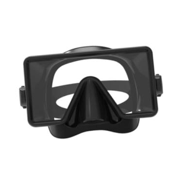 Imagem de menolana Máscara de mergulho autônomo, óculos de natação, resistência a impactos, óculos profissionais à prova de vazamentos para adultos, atividades ao ar, Preto