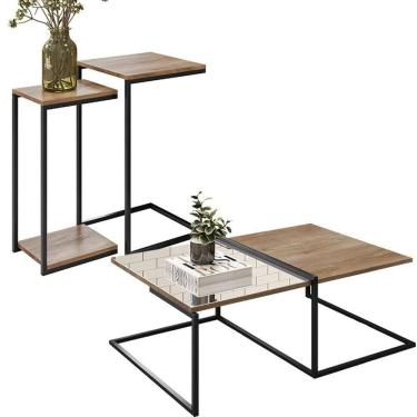 Imagem de Mesa De Centro Espelhada Com Mesas Laterais Demolição