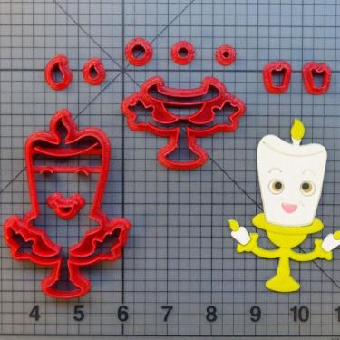 Imagem de Cortador Bela E A Fera Castiçal Modular Tamanho 5Cm