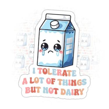 Imagem de 3 peças I Tolerated a Lot of Things but Not Dairy Sticker Milk Allergy Sticker Gift I Tolerated a Lot of Things but Not Dairy Stickers Anti Milk Car Decal for Laptop Water Bottle Toolbox Phone Case