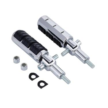 Imagem de CELOMT Apoios Para Os Pés Do Passageiro Traseiro, Suporte Pedais, Compatível Com Harley Softail Breakout Slim Fl Heritage Low Rider Sport Glide Fat Boy Bob Street 2000-2006 Cromado