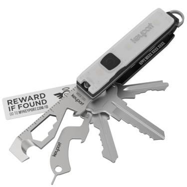 Imagem de Keyport Kit Pivot 2.0 Essential Plus - Pacote organizador de chaves EDC - Porta-chaves compacto + minilanterna + chaveiro 10 em 1 multiferramenta + achados e perdidos - ferramenta de bolso premium