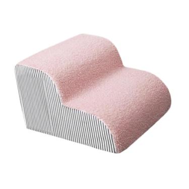 Imagem de ＡＷＨＡＯ Escadas para cães, degraus para animais de estimação com capa removível, base antiderrapante, escada de 2 degraus para gatos e cães